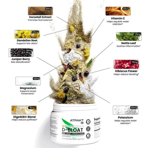 D-BLOAT Daily Debloat Powder by ATRAKT – 30 Servings