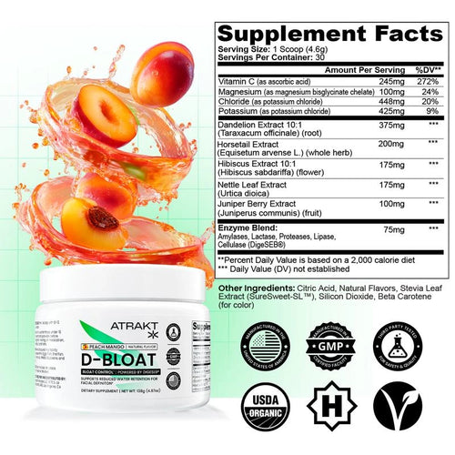 D-BLOAT Daily Debloat Powder by ATRAKT – 30 Servings